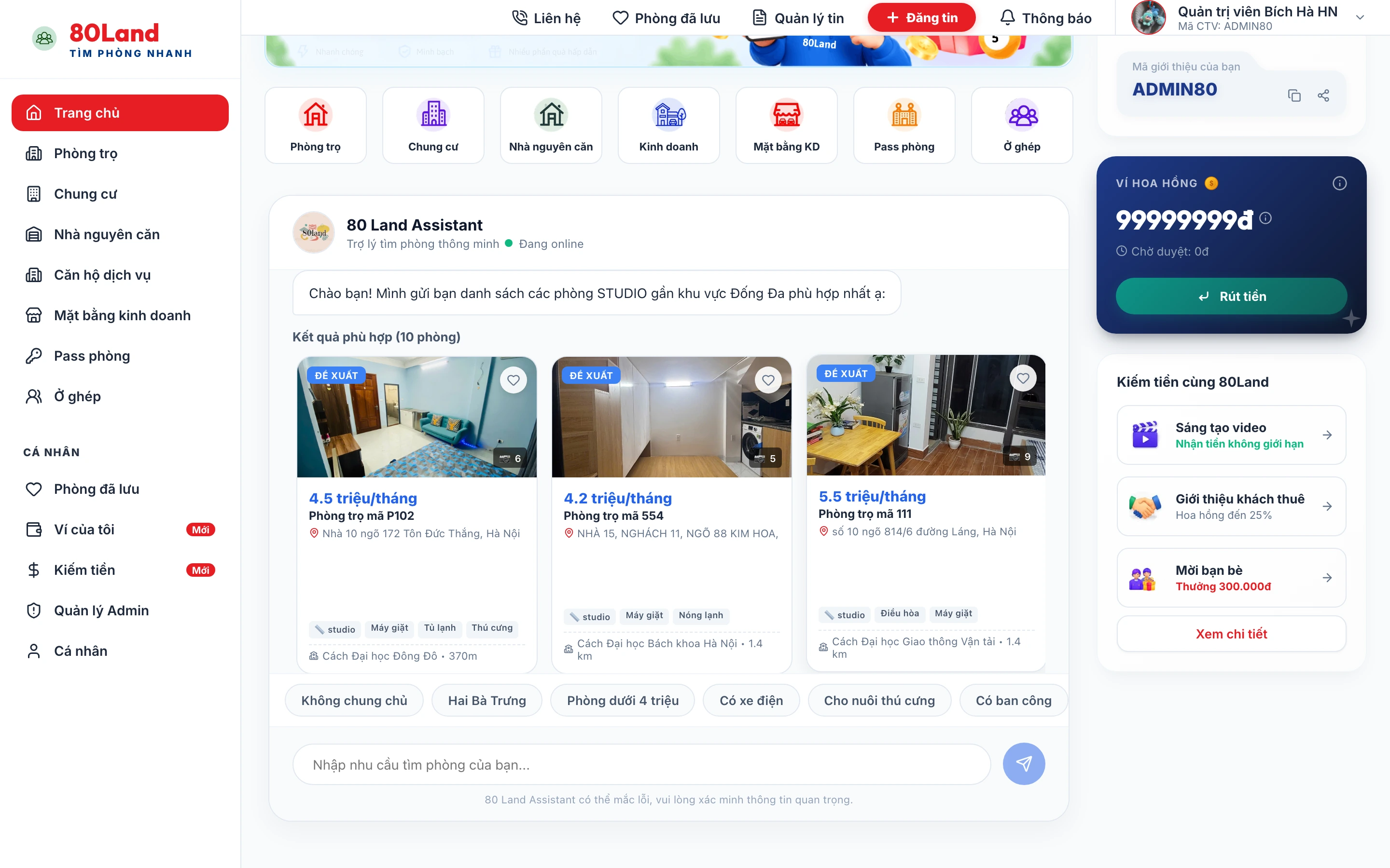 80Land — Smart Rental Platform & AI Bot Automation Gallery 1