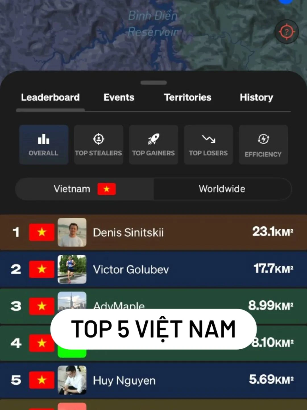 Top 5 Việt Nam - Strava
